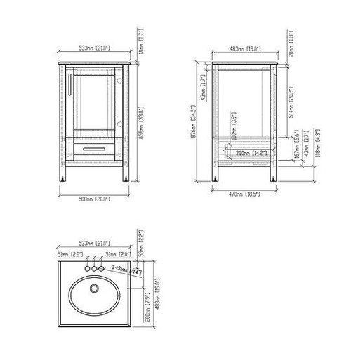 Single Sink Vanity Drawing(001) Single Sink Vanity Drawing(001)