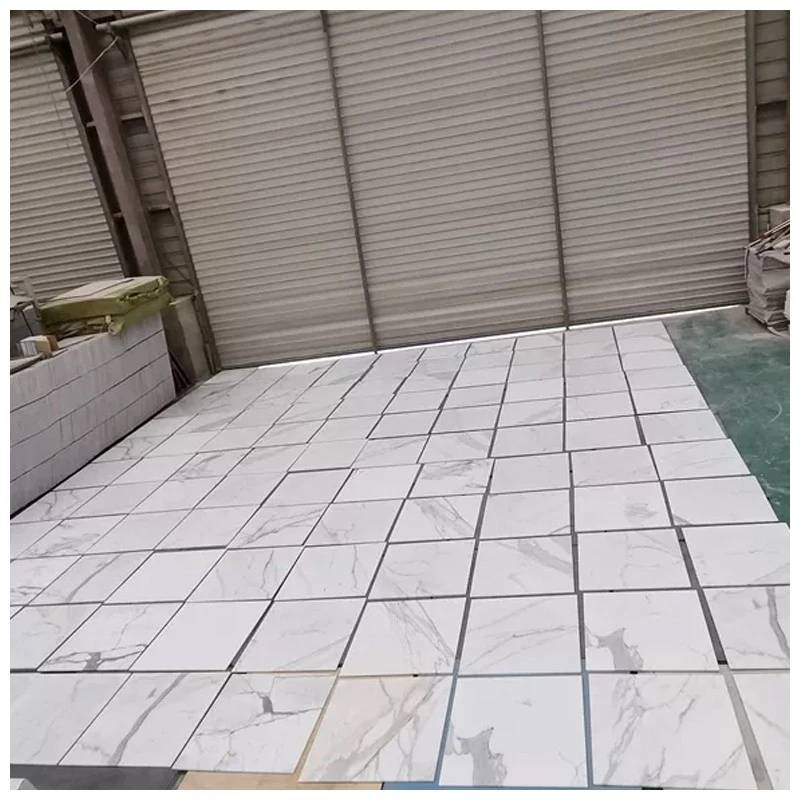 Statuario White Marble Flooring Tiles