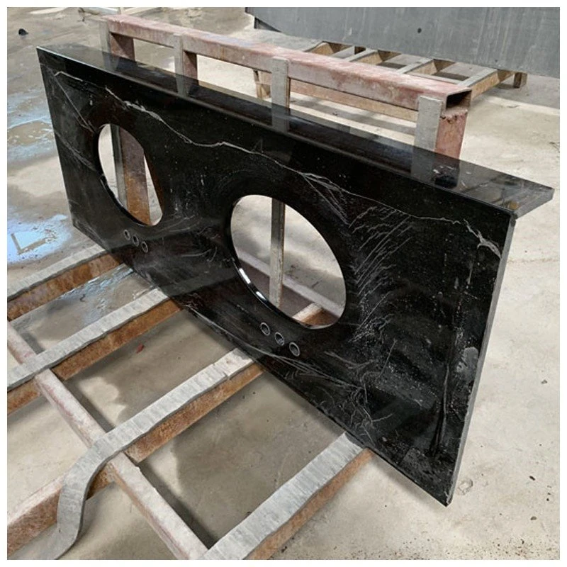 Black Galaxy Granite Double Sink Countertops Black Galaxy Granite Double Sink Countertops