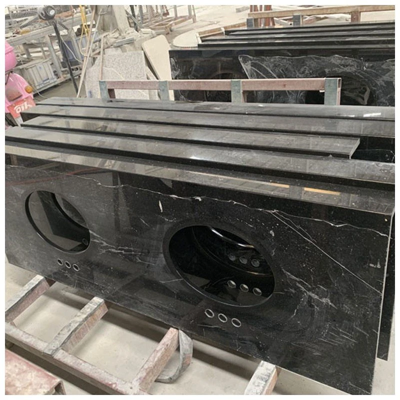 Black Galaxy Granite Bathroom Vanity Top Black Galaxy Granite Bathroom Vanity Top