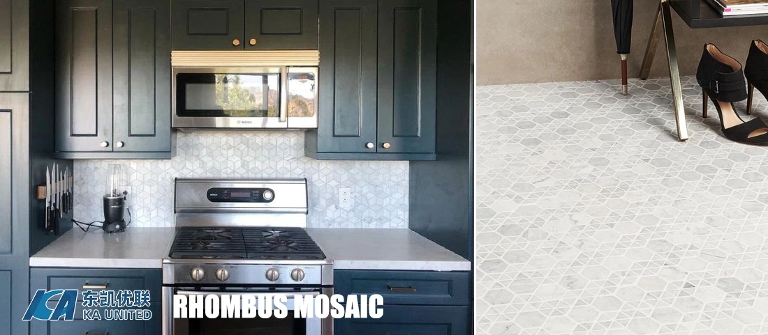 Rhombus Marble Mosaic Designs KA UNITED Rhombus Marble Mosaic Designs KA UNITED