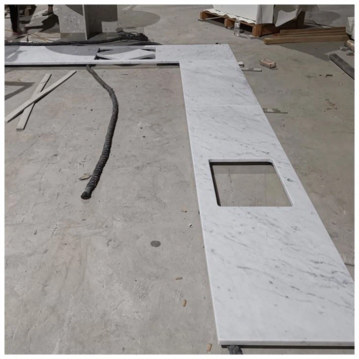 Carrara Bianco Marble Kitchen Countertops