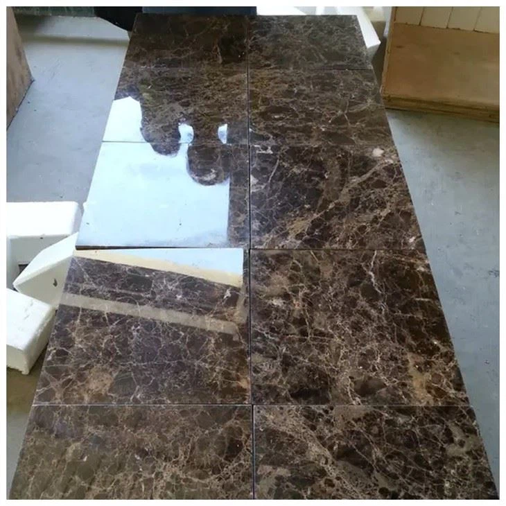 dark brown emperador marble tiles