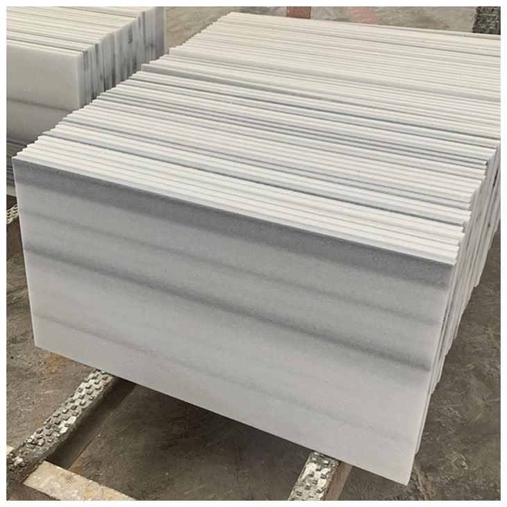 Polished Marmara White Marble Tile