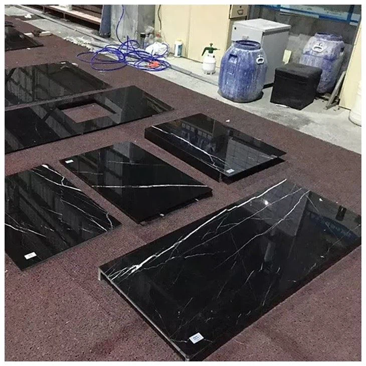 Nero Marquina Marble Kitchen Countertop