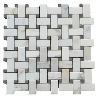 Calacatta злато Basketweave плочки