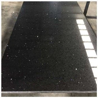 Искрящи черни кварцови плотове