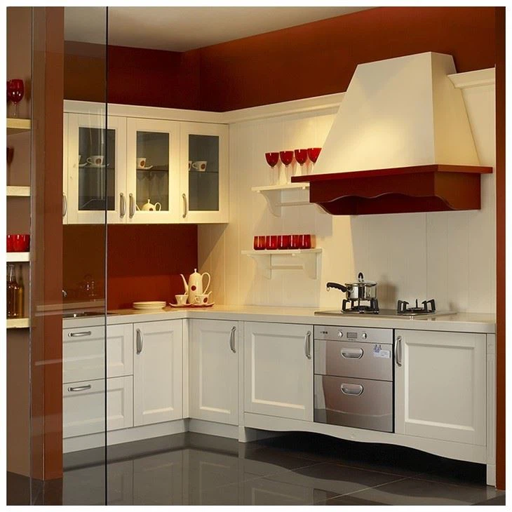white gloss shaker kitchen