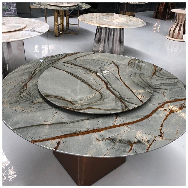 Quartzite Blue Roma Lazy Susan Table