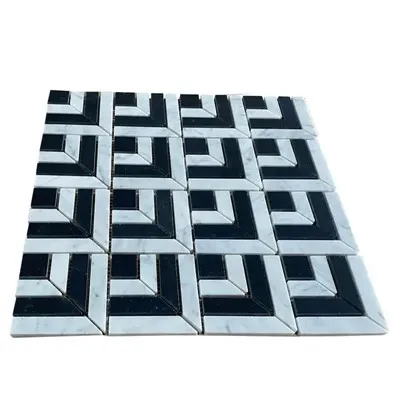 Черно-бяла мраморна мозайка