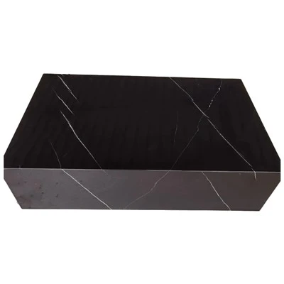Солидна мраморна масичка за кафе Nero Marquina