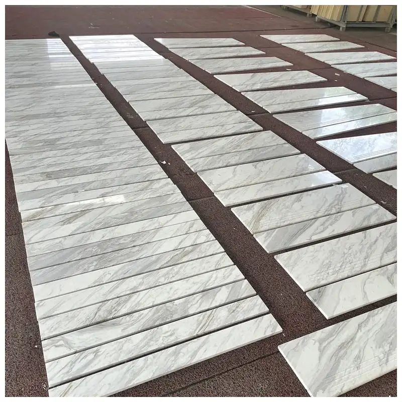 Volakas Marble Stair Risers Volakas Marble Stair Risers