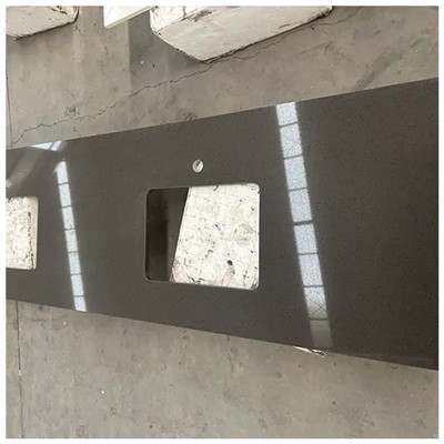 Сива искряща кварцови плотове